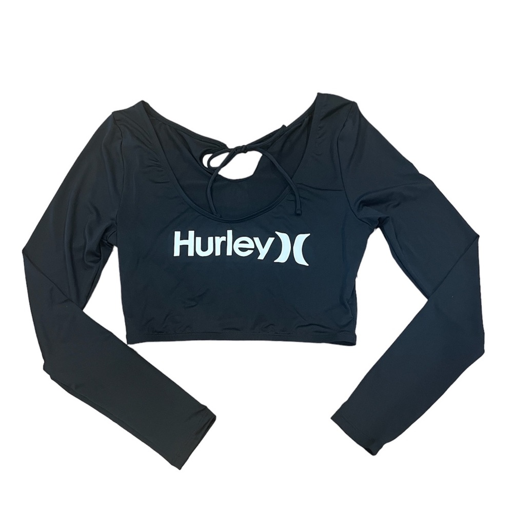 Hurley Cropped Long-Sleeve Swim Top